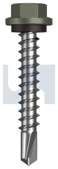 METAL SDS HEX HEAD + WASHER | C1022 Hardened | CL4 MA MET SEAL HX:14-10X 42 (MANGROVE - CL4)