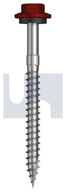 TYPE 17 HEX HEAD + WASHER | C1022 Hardened | CL4 MR T17 SEAL HX S:12-11X 65 (MANOR RED (SCORIA) -CL4)