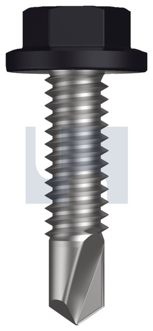 METAL SDS FLANGED HEX HEAD | C1022 Hardened | CL4 NS MET FLG HX:14-20X 25 (NIGHT SKY (EBONY) -CL4)