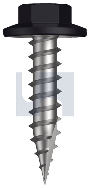 TYPE 17 FLANGED HEX HEAD | C1022 Hardened | CL4 NS T17 FLG HX:12-11X 25 (NIGHT SKY (EBONY) -CL4)