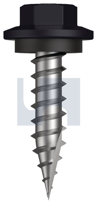TYPE 17 HEX HEAD + WASHER | C1022 Hardened | CL4 NS T17 SEAL HX:12-11X 25 (NIGHT SKY (EBONY) -CL4)