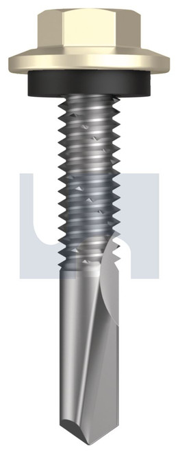 s500 SDS HEX HEAD + WASHER | C1022 Hardened | CL4 PA S500 SEAL HX:12-24X 32 (PAPERBARK - CL4)