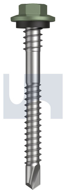 METAL SDS HEX + WASHER + XGRiP | C1022 Hardened | CL4 PE MET XGRIP HX:12-14X 53 (PALE EUCALYPT (MIST GREEN)-CL4)