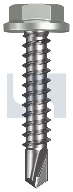 METAL SDS FLANGED HEX HEAD | C1022 Hardened | CL4 SG MET FLG HX:10-16X 25 (SHALE GREY (GULL GREY) -CL4)
