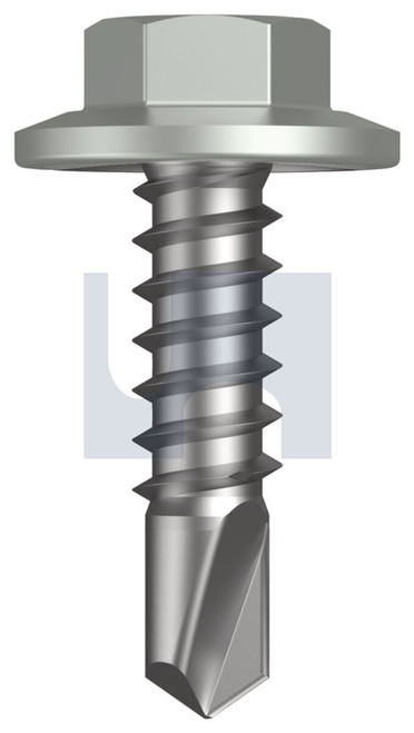 METAL SDS FLANGED HEX HEAD | C1022 Hardened | CL4 SG MET FLG HX:12-14X 20 (SHALE GREY (GULL GREY) -CL4)