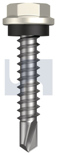 METAL SDS HEX HEAD + WASHER | C1022 Hardened | CL4 SM MET SEAL HX:10-16X 25 (SURFMIST (TITANIA) -CL4)