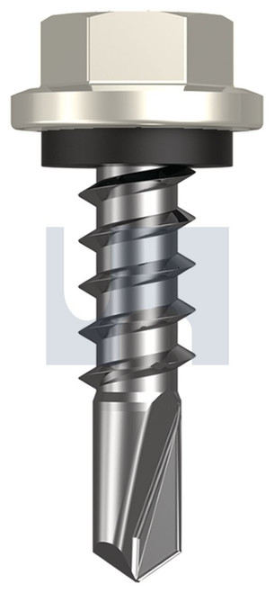 METAL SDS HEX HEAD + WASHER | C1022 Hardened | CL4 SM MET SEAL HX:14-10X 25 (SURFMIST (TITANIA) -CL4)