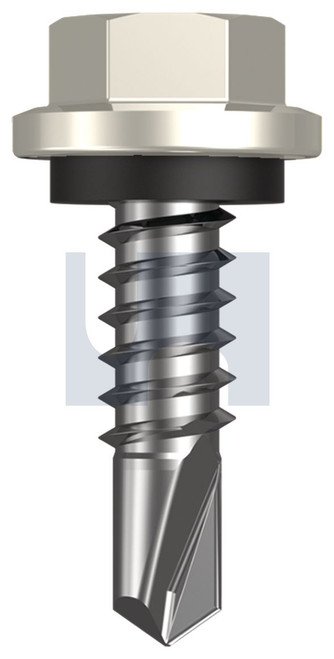 METAL SDS HEX HEAD + WASHER | C1022 Hardened | CL4 SM MET SEAL HX:14-14X 22 (SURFMIST (TITANIA) -CL4)