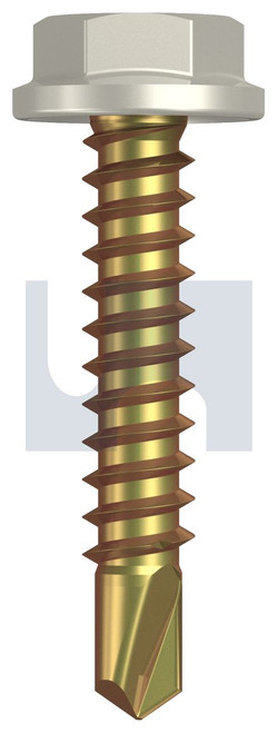 METAL SDS FLANGED HEX HEAD | C1022 Hardened | ZYP SM MET FLG HX:10-16X 25 (Zinc Yellow Passivate)