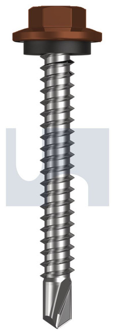 METAL SDS HEX HEAD + WASHER | C1022 Hardened | CL4 TE MET SEAL HX:12-14X 45 (TERRAIN - CL4)