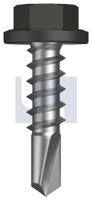 METAL SDS FLANGED HEX HEAD | C1022 Hardened | CL4 WG MET FLG HX:14-10X 25 (WOODLAND GREY (THUNDER) -CL4)