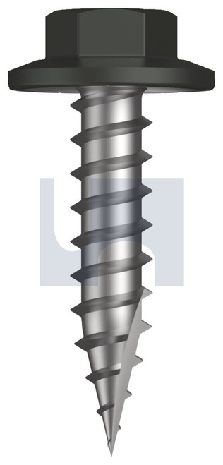 TYPE 17 FLANGED HEX HEAD | C1022 Hardened | CL4 WG T17 FLG HX:12-11X 25 (WOODLAND GREY (THUNDER) -CL4)