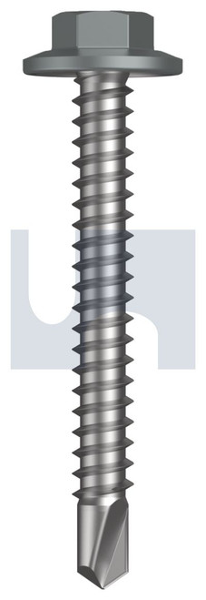 METAL SDS FLANGED HEX HEAD | C1022 Hardened | CL4 WN MET FLG HX:12-14X 45 (WINDSPRAY (SMOKEY) -CL4)