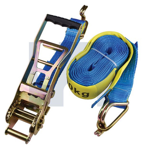 RATCHET TIE ERGO HOOK / KEEPER | Polyester, Steel | RATCHET ERGO PE H/K: 50 X 9M (POLYESTER)