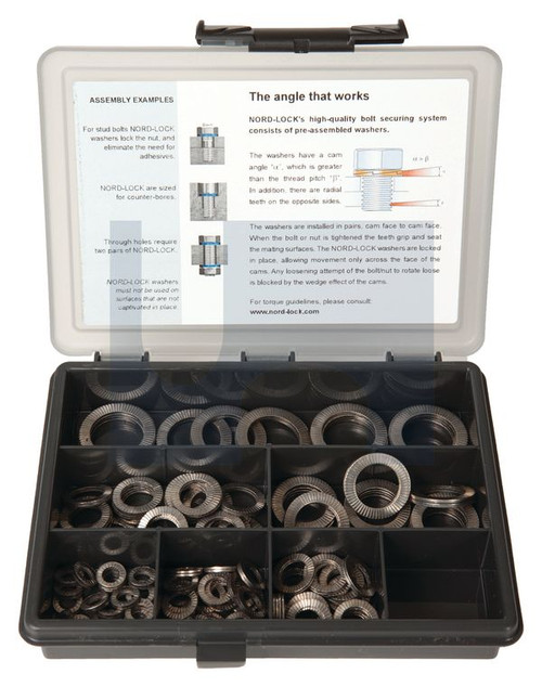 STANDARD WASHER KIT | 316L Stainless | 316 NORD-LOCK ASSORT KIT 100PC (316L STAINLESS)