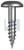 NEEDLE PT BUTTON HEAD | 304 Stainless | 304 NP BUTTON SQ: 8-15X 20 (304 Stainless)
