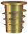 HEX TIMBER INSERT FLANGE NUT | Zinc Alloy | ZYP HEX INSERT NUT: M8  X 15 (Zinc Yellow Passivate)