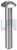 METAL THREAD MUSH PHIL | 304 Stainless | 304 MACH MUSH PH:3/16BSWX  1/2 (304 Stainless)