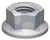SERRATED FLANGE NUT D-LOK | ISO Property Class 12 | ZFS CL12 D-LOK NUT: M16 (ZINC FLAKE SILVER >1000HRS)