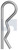 R CLIP HUMPBACK PIN | Mild Steel | Z/P R CLIP HUMP PIN: 2.4MMX 56 (ZINC PLATED (ROHS COMPLIANT))