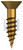 COUNTERSUNK WOOD SCREW | Brass | BRASS WOOD CSK SL: #06 X 5/8 (Brass)