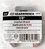 GearWrench Apex Tool Group 7/8in Crowfoot Wrench 3/8in Drive Model Number 81611D