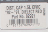 MSD Performance Replacement Distributor Cap Fits 1992-95 Honda Civic Model 82921