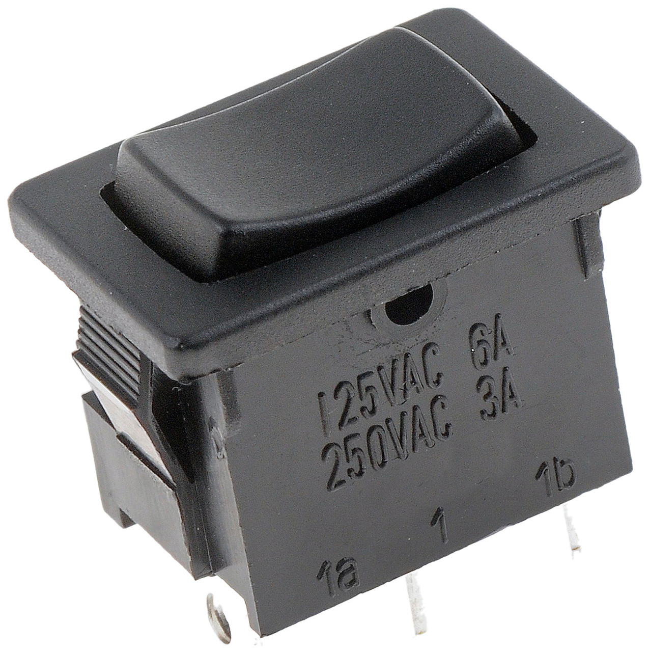 Dorman - Conduct-Tite On - Off - On Non -Glow Black Rectangular Style - Mini - 10 Amp Switch 85969 Fits -
