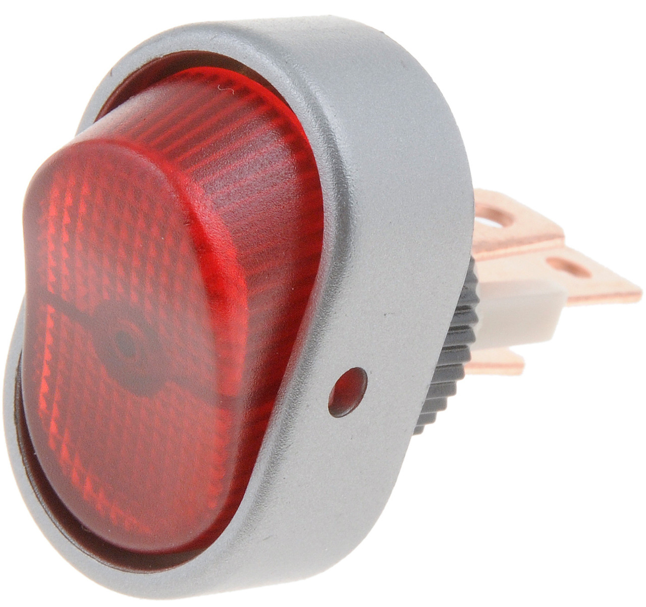 Dorman - Conduct-Tite Electrical Switches - Rocker Full Glow - Oval Style Aluminum - Red Glow 84870 Fits -