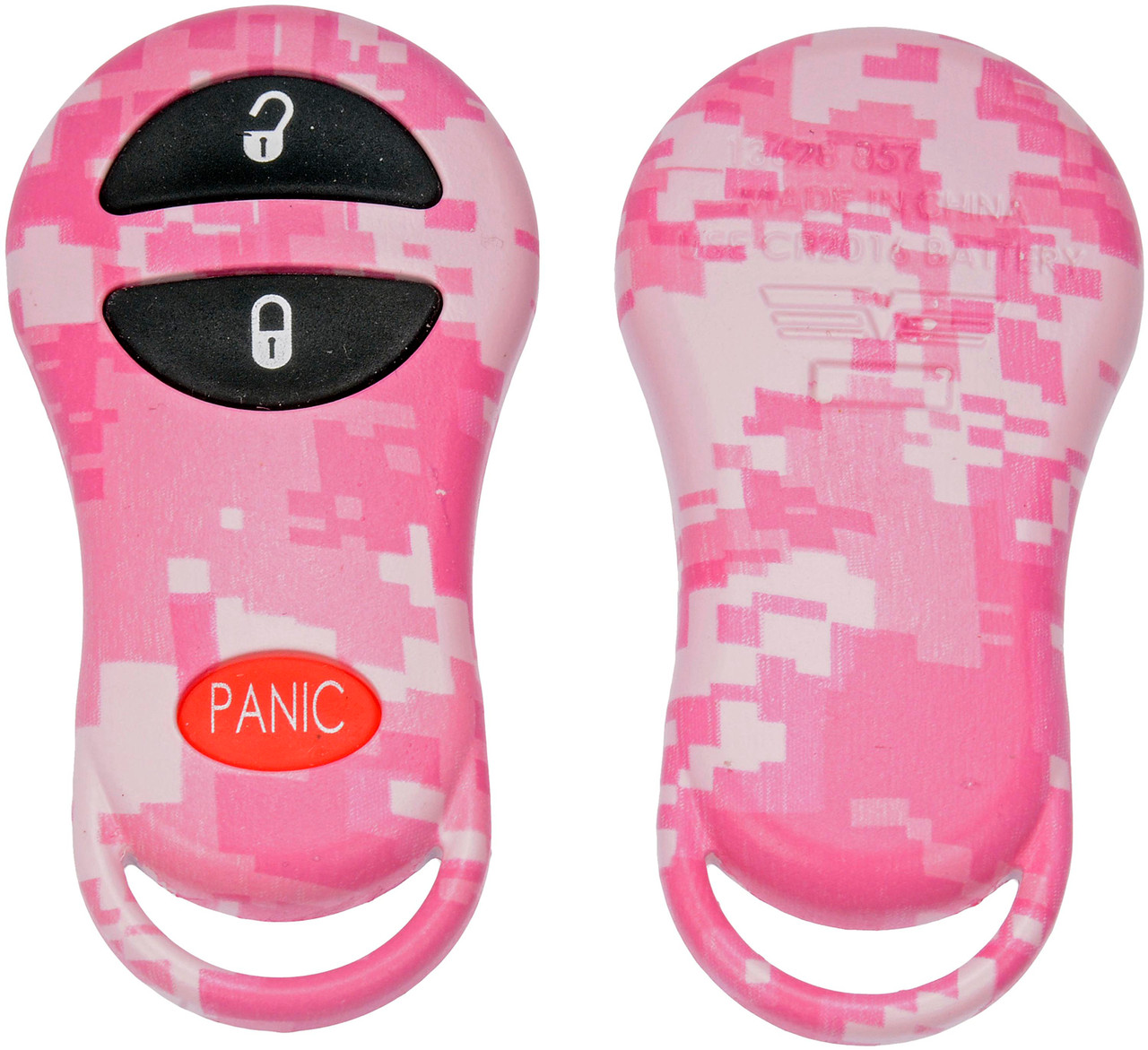 Dorman - HELP Keyless Remote Case Replacement Pink Digital Camouflage 13628Pkc Fits Chrysler 2003-01