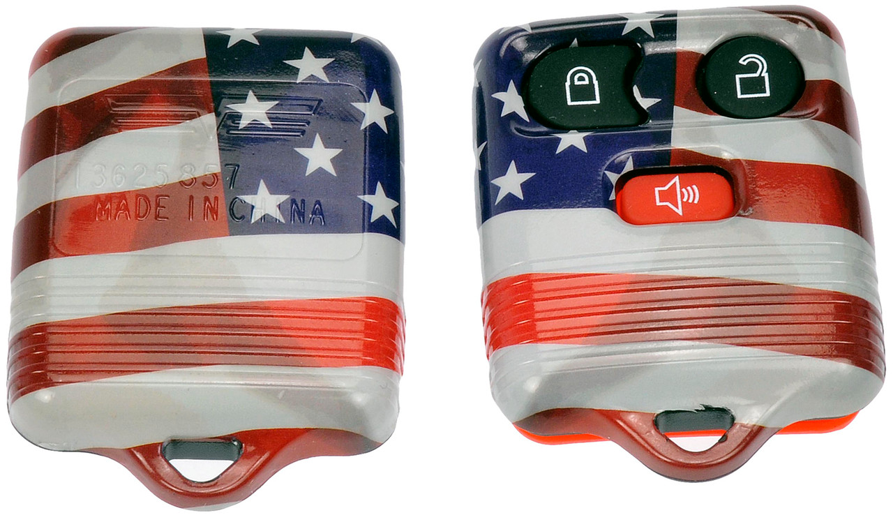 Dorman - HELP Keyless Remote Case American Flag 13625Us Fits Ford 2018-98