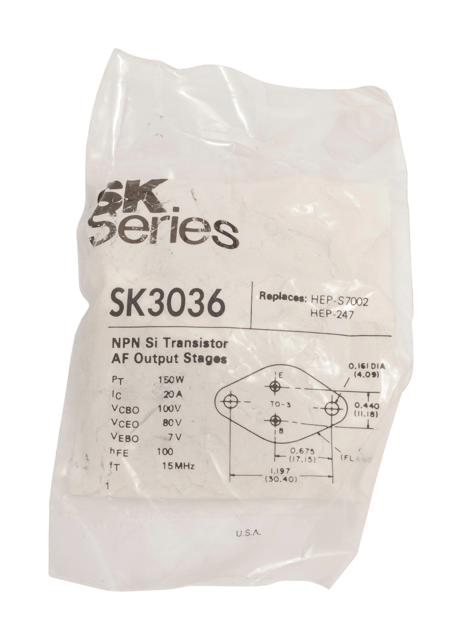 RCA SK Series SK3036 NPN Si Transistor