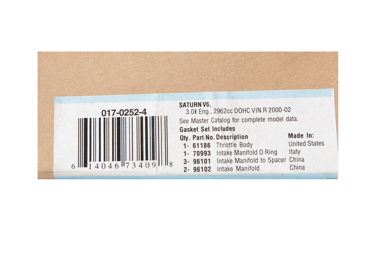 FelPro Intake Manifold Gasket Set Fits 2000-05 Saturn LS2 LW2 LW300 Part MS96102