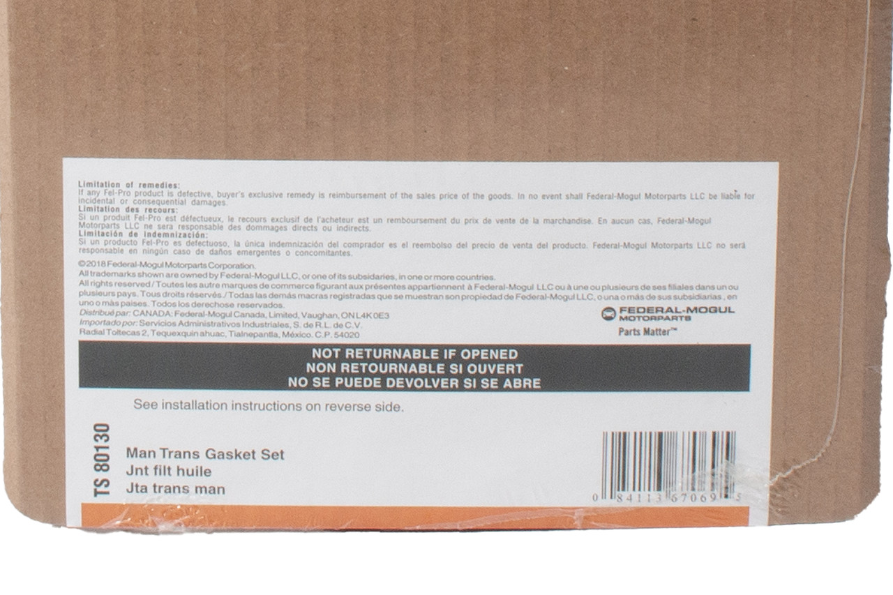 FelPro Transfer Case Gasket Kit Fit 1972-74 Chevrolet Blazer Part Number TS80130
