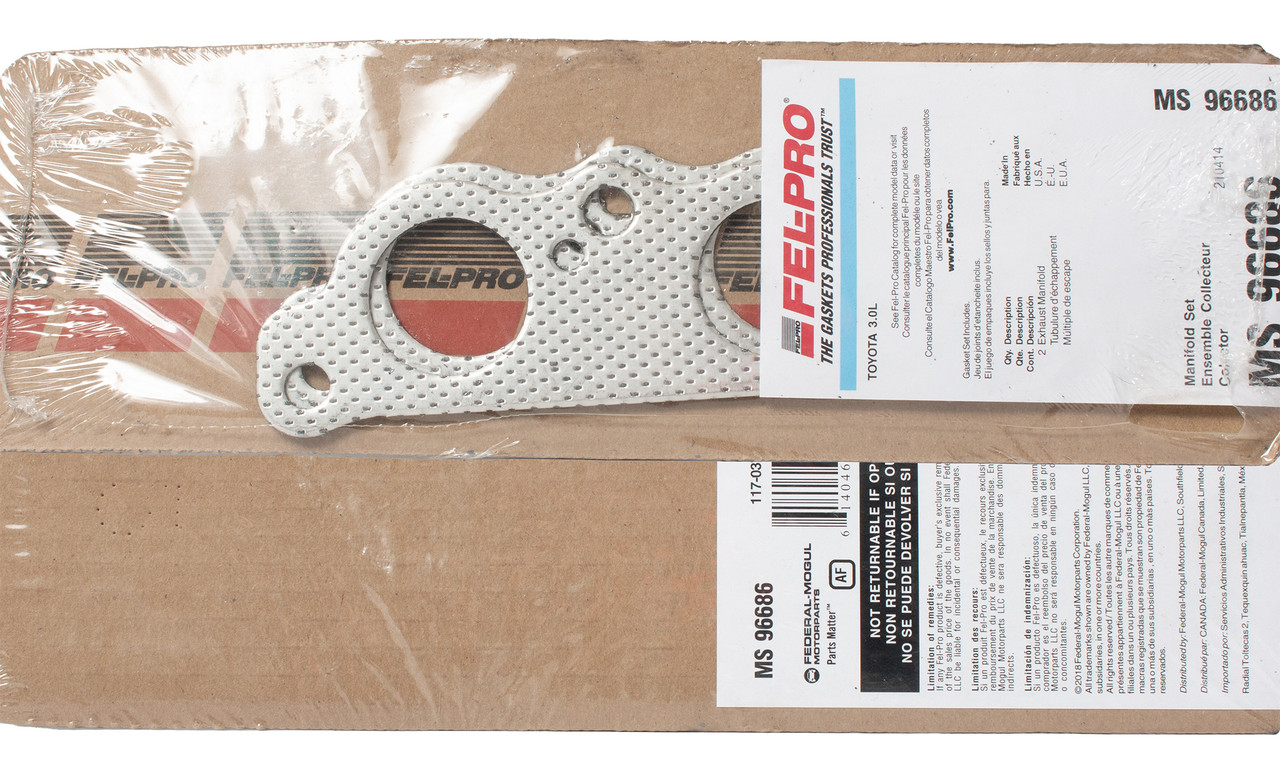 FelPro Exhaust Manifold Gasket Set Fits 1993-98 Toyota Supra Part Number MS96686