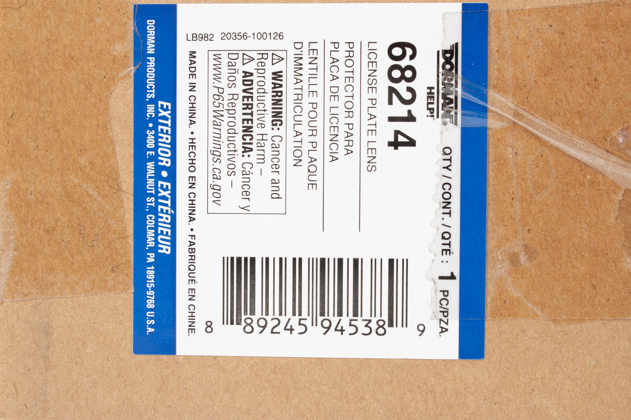 Dorman License Plate Lamp Lens Fits 17-22 Ford F-Series Super Duty Pickups 68214