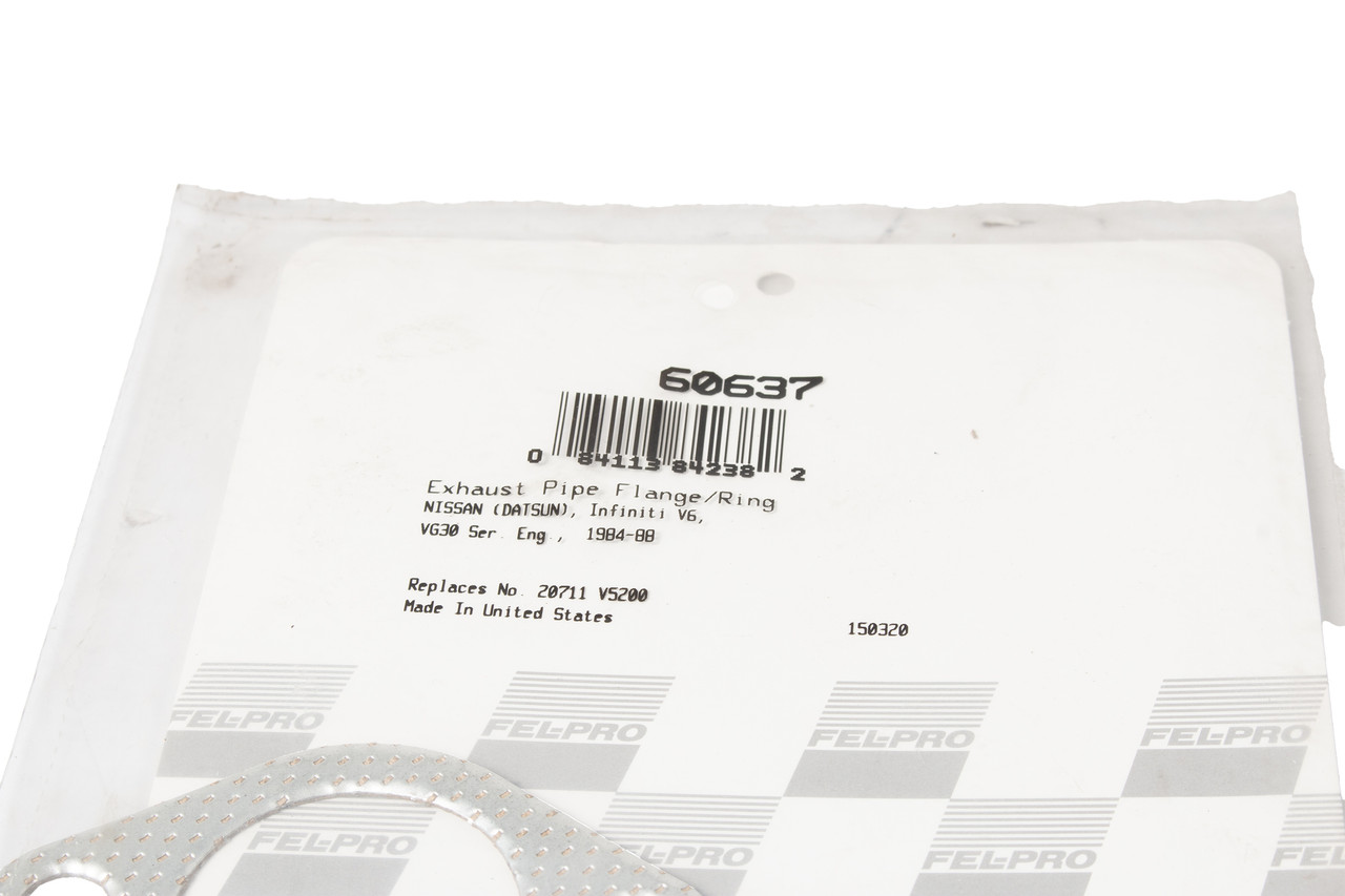 FelPro Exhaust Flange Gasket Fits 1990-92 INFINITI M20 85-88 Nissan Maxima 60637 FelPro Exhaust Flange Gasket Fits 1990-92 INFINITI M20 85-88 Nissan Maxima 60637