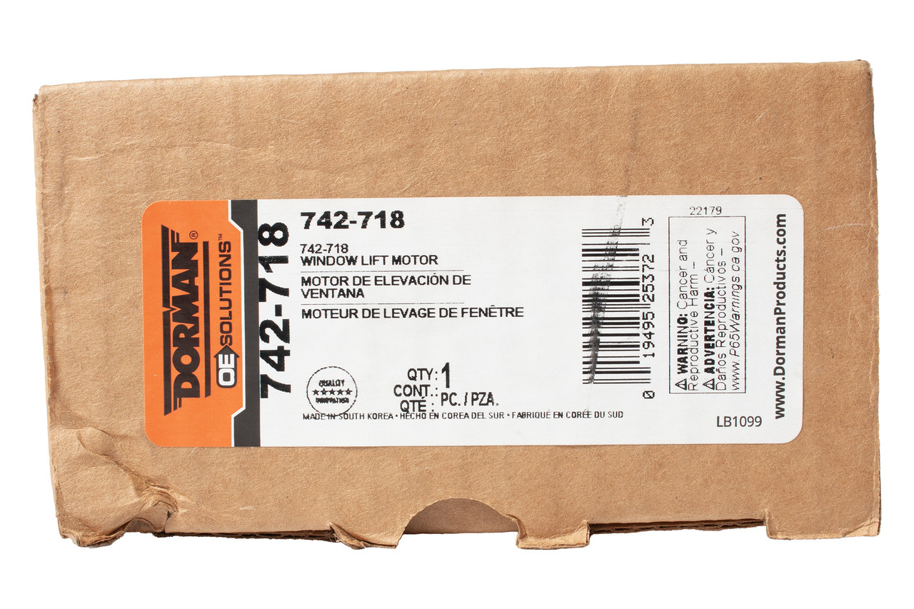 Dorman Front Left Window Lift Motor Fits 2003-2008 Hyundai Tiburon Model 742-718