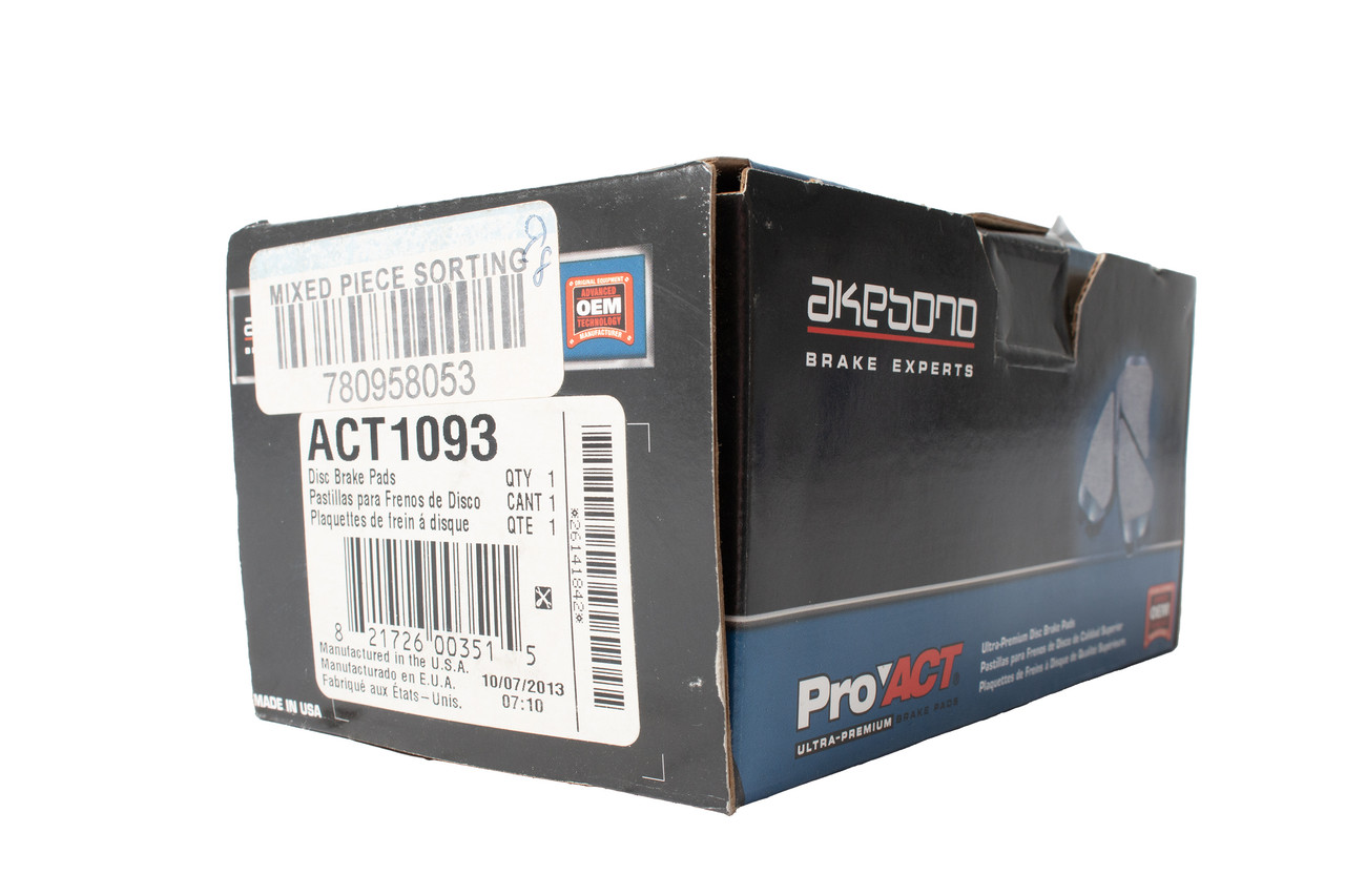 Akebono Proact Rear Brake Pad Set Fits 2005-2009 Chevrolet Uplander Part ACT1093