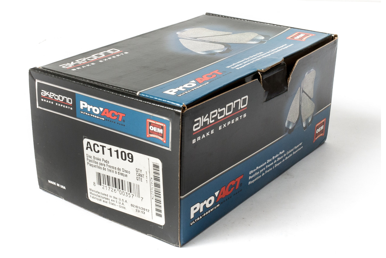 Akebono ProAct Ceramic Rear Brake Pad Set Fit 2005-10 Ford Explorer Part ACT1109 Akebono ProAct Ceramic Rear Brake Pad Set Fit 2005-10 Ford Explorer Part ACT1109