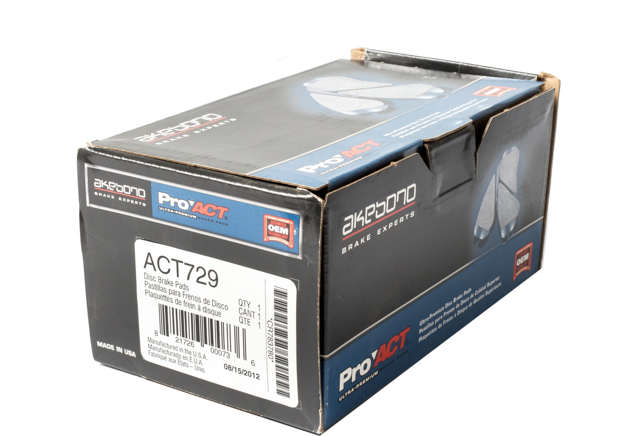 Akebono Proact Rear Brake Pad Set Fits 1997-05 Chevrolet Blazer GMC Jimmy ACT729