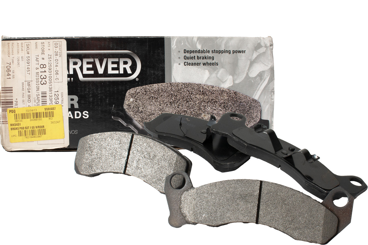 Wearever Silver Front Brake Pads Fits 1987-1993 Ford Mustang Model Number MKD431 Wearever Silver Front Brake Pads Fits 1987-1993 Ford Mustang Model Number MKD431