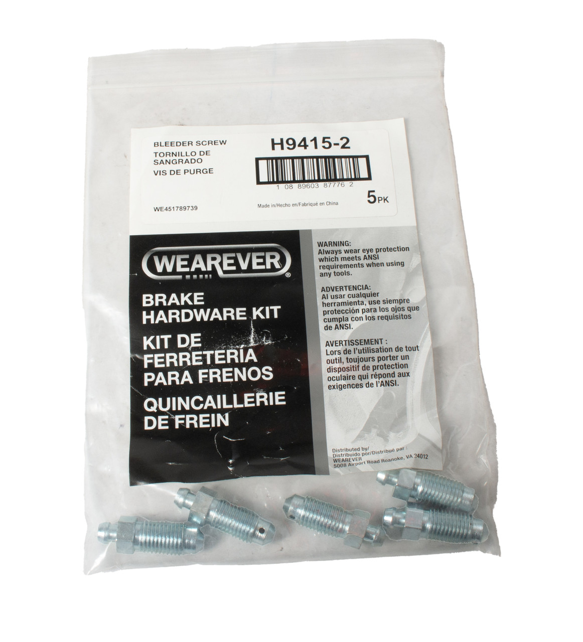 Wearever Front Bleeder Screws Fits 1980-1996 Ford F-Series Pickups Model H9415-2 Wearever Front Bleeder Screws Fits 1980-1996 Ford F-Series Pickups Model H9415-2
