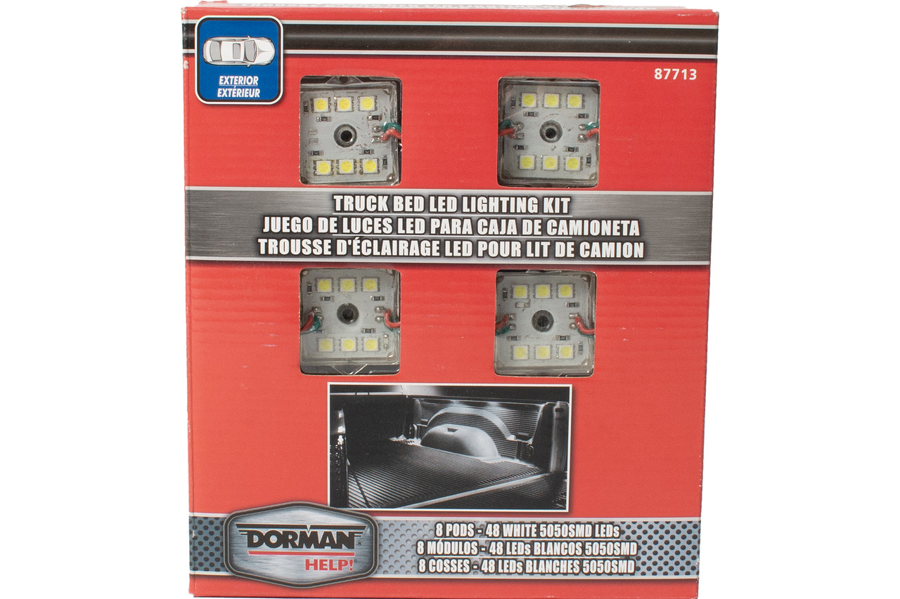 Dorman Help! Truck Bed LED Lighting Kit 8 Pods 48 White 5050SMD LEDs Model 87713