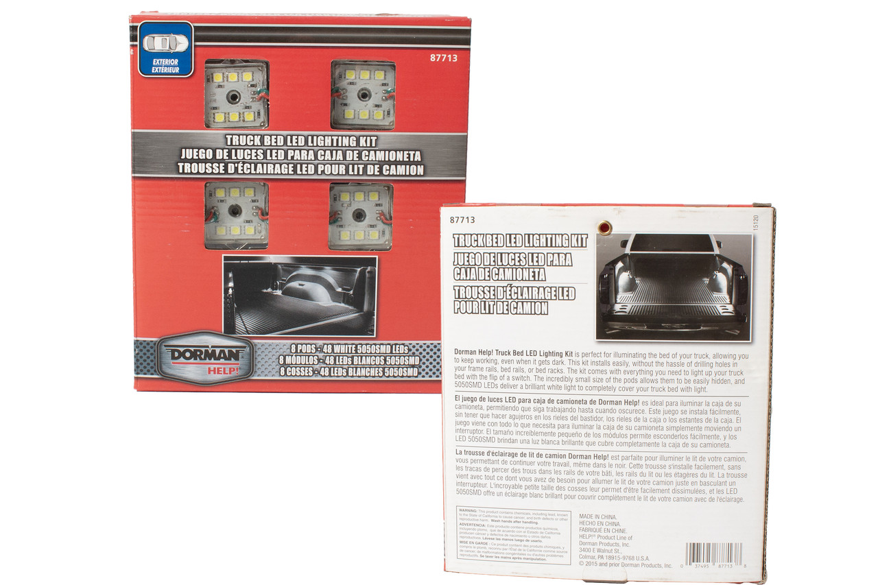 Dorman Help! Truck Bed LED Lighting Kit 8 Pods 48 White 5050SMD LEDs Model 87713