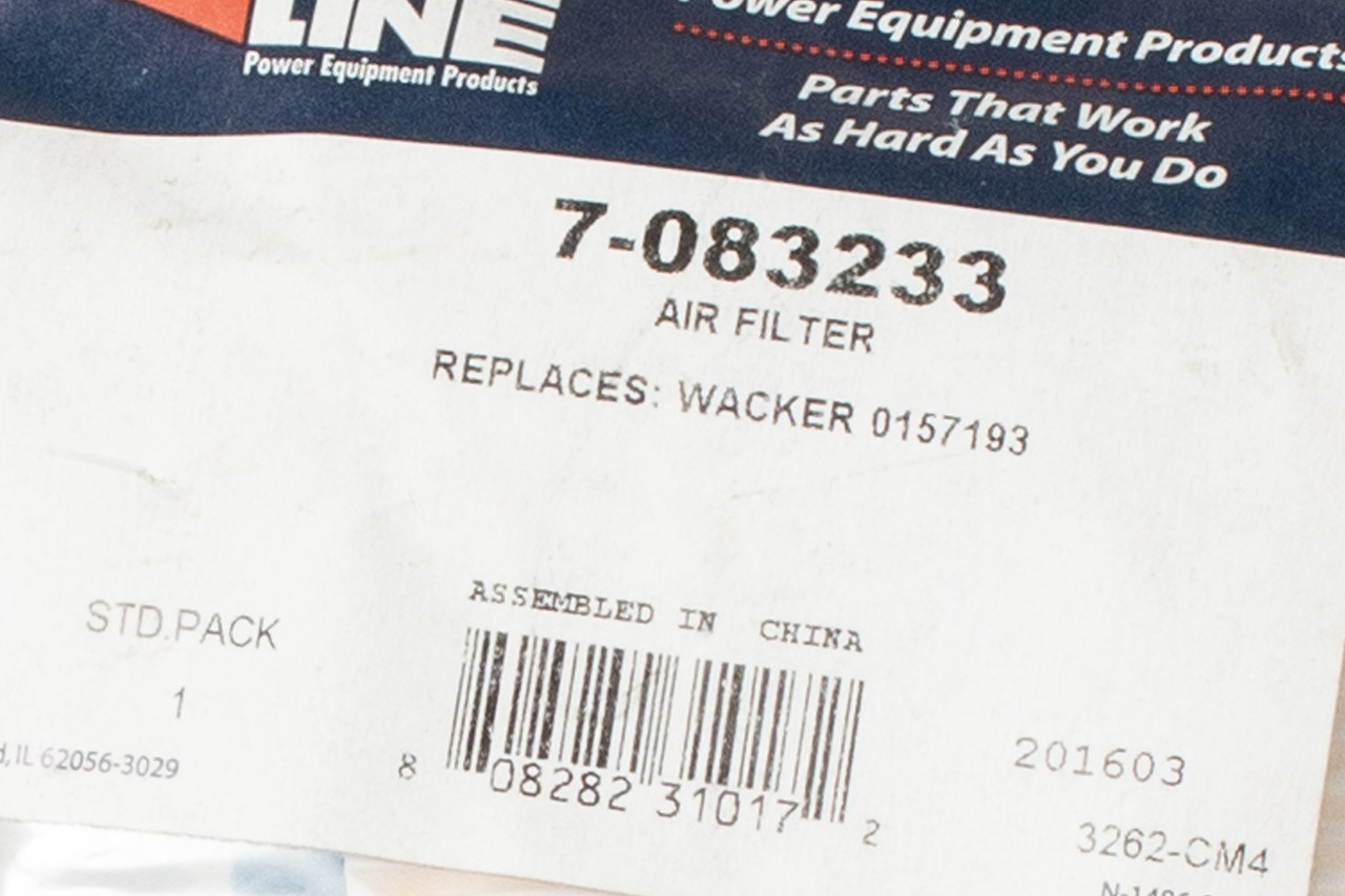 Prime Line Air Filter Fit Wacker Neuson Chainsaw BS 50-2 BS 50-2i Part 7-083233