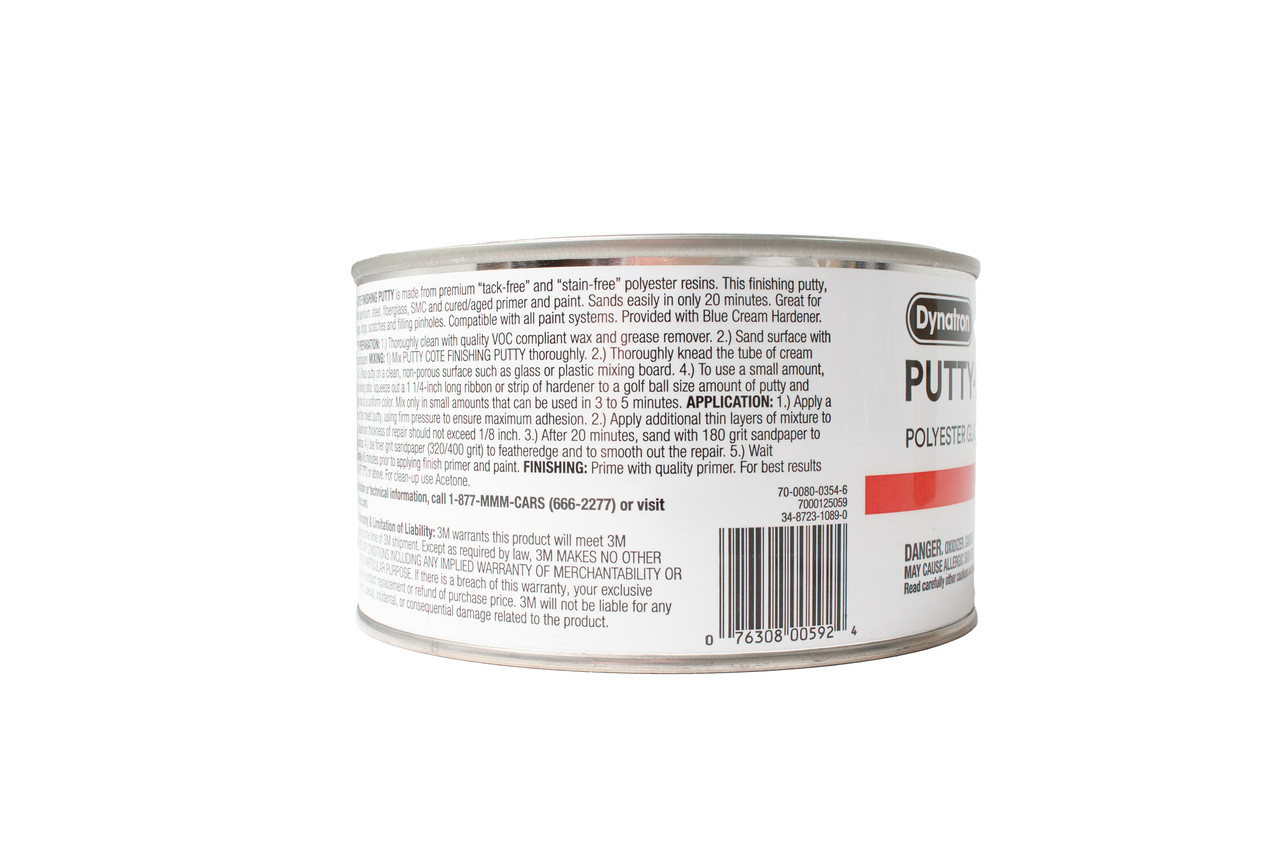 Dynatron Putty-Cote Polyester Glazing Spot Putty 1 EA Stainfree Resin Number 592