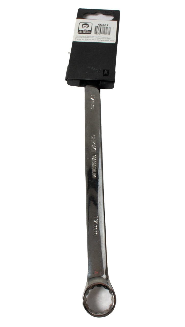 Autocraft 17mm XL Combination Wrench Metric 10.157" Length Chrome Vanadium AC387