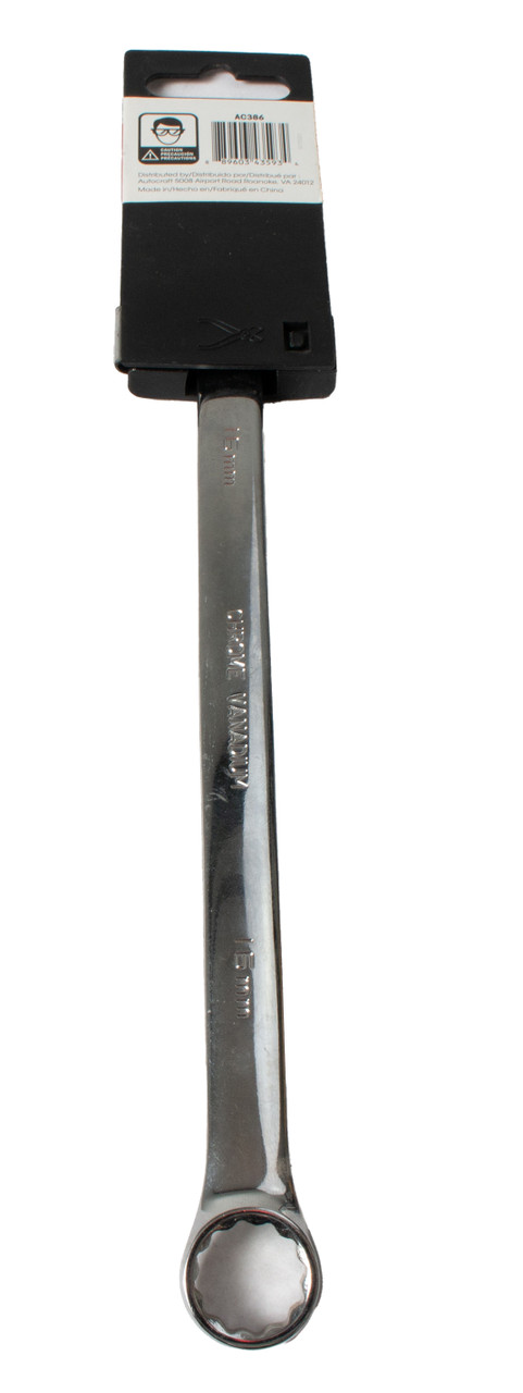 Autocraft 16mm XL Combination Wrench Metric 9.4" Length Chrome Vanadium ID AC386