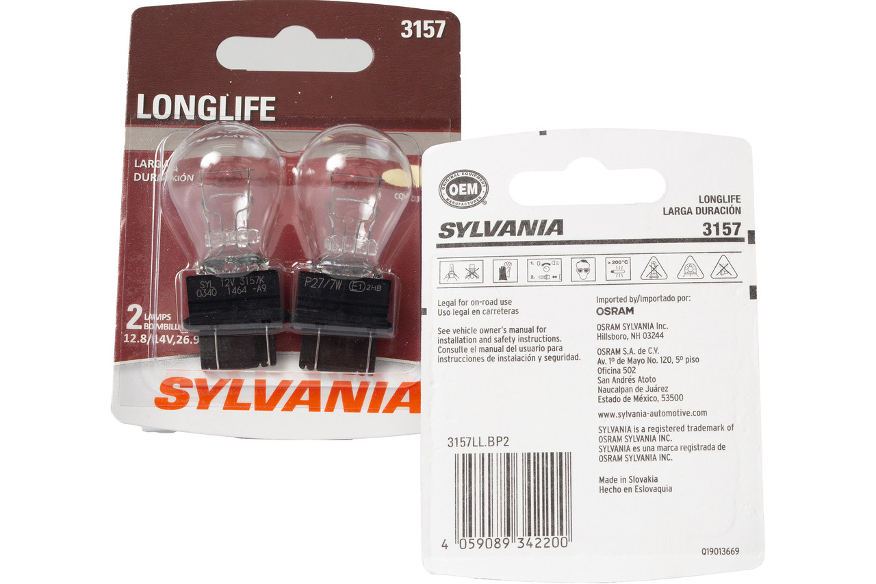 Sylvania Longlife Mini Bulb 3157 Fits 1987-2022 Chevrolet Saturn Part 3157LL.BP2